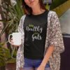 T-shirt femme noir 'Being healthy takes guts'