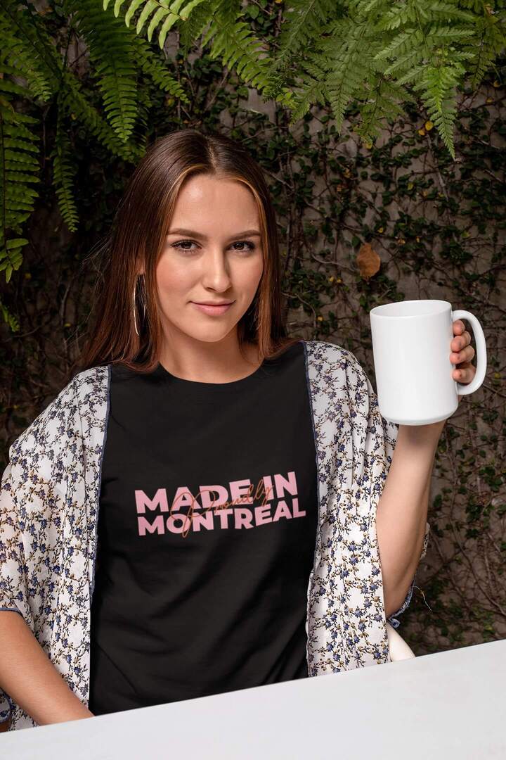 T-shirt noir femme 'Made in Montreal'