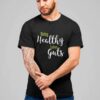 T-shirt noir homme 'Being healthy takes guts'