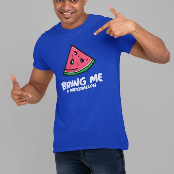 T-shirt bleu 'Bring me a watermelon'