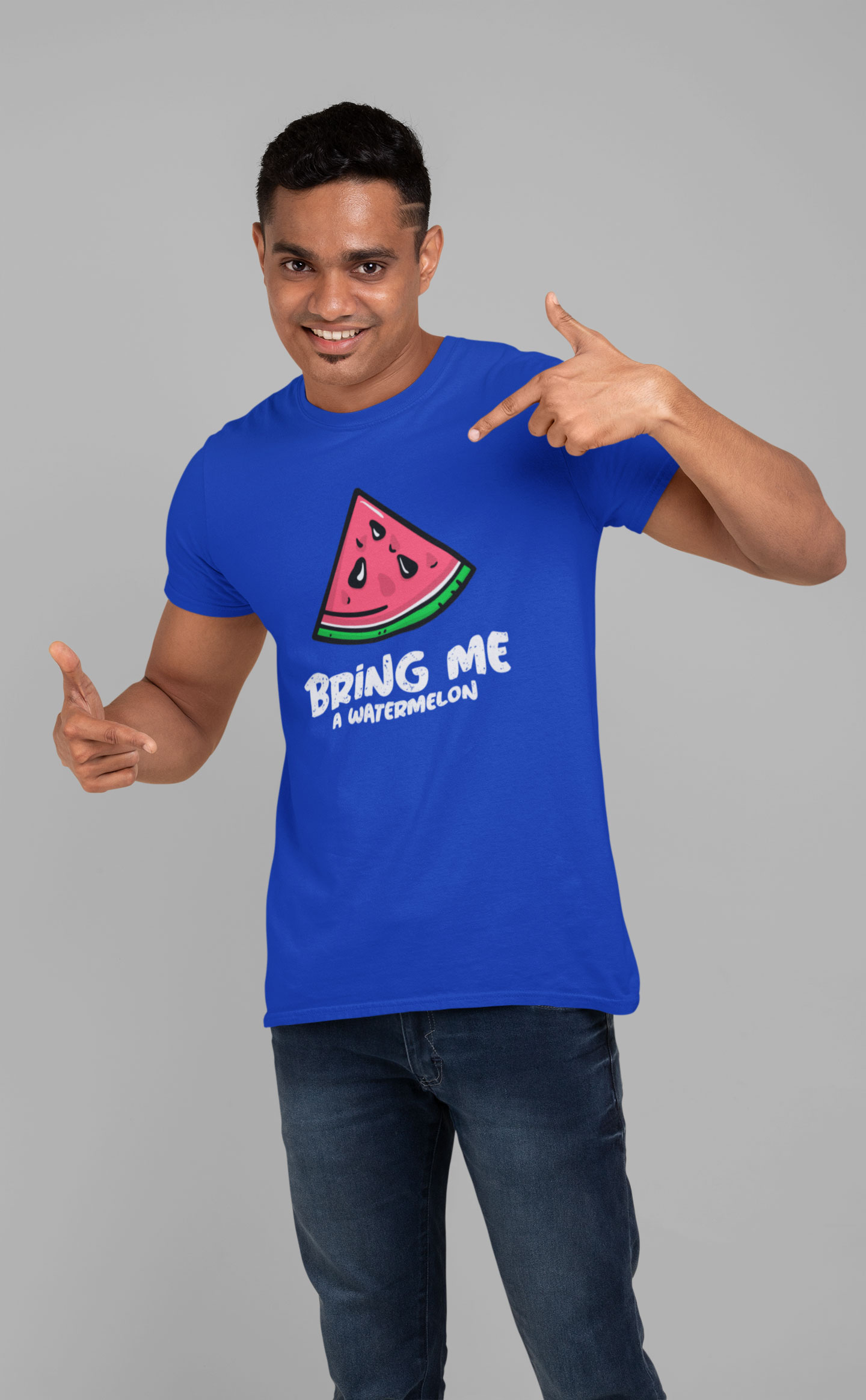 T-shirt bleu 'Bring me a watermelon'