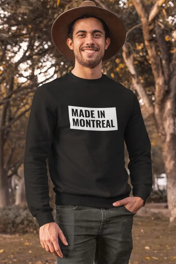 Chandail manche longue noir ' Made in Montreal'