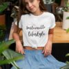 T-shirt femme blanc 'Sustainable lifestyle'